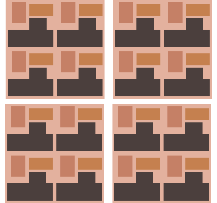 Σουβέρ Γεωμετρική Διάταξη Μπλοκ - TenStickers