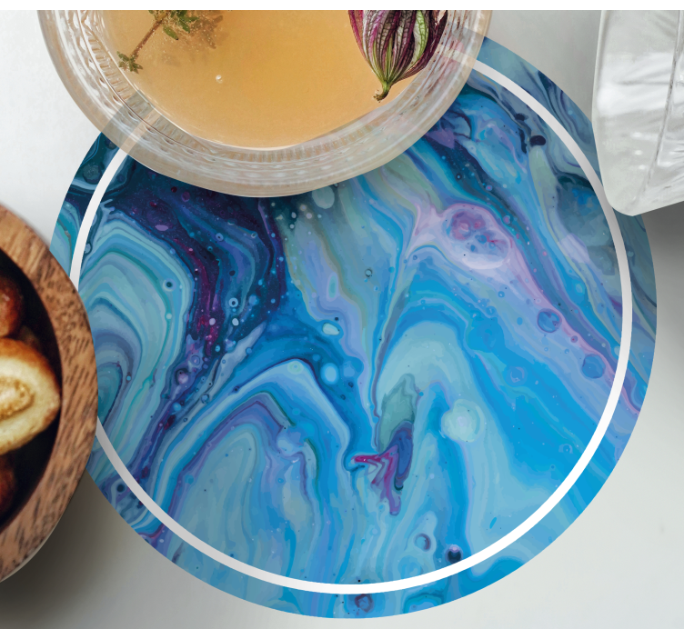 αφηρημένη μπλε ζωγραφική μοντέρνο λούνα παρκ - TenStickers