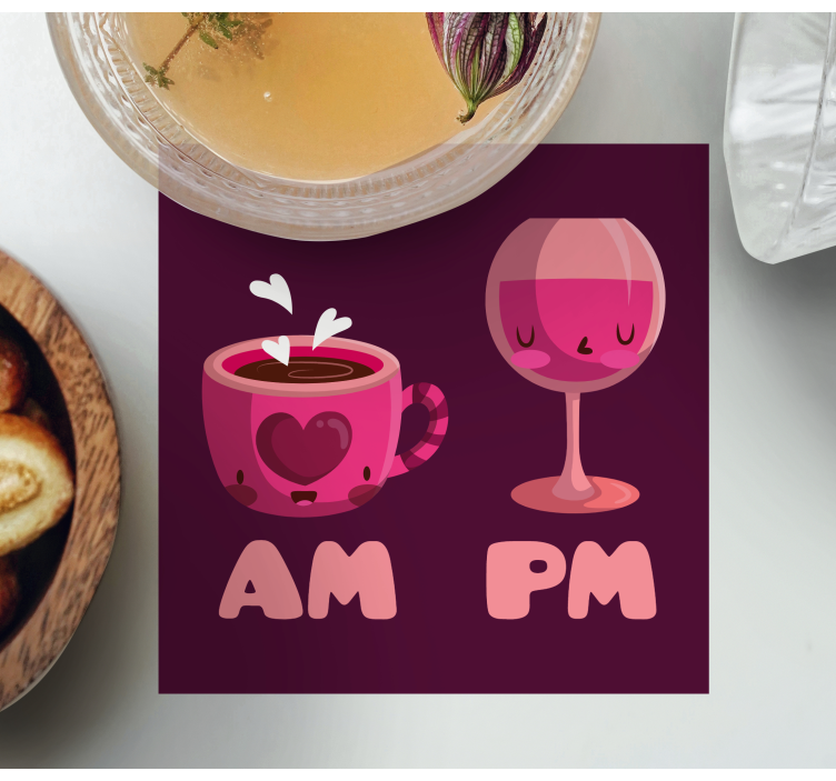 Am και pm μοντέρνο βινυλίου - TenStickers