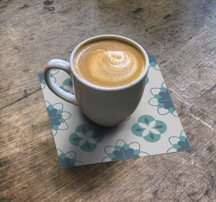 σουβέρ με πλακάκια με μπλε σχέδια - TenStickers