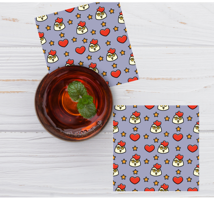 γελοιογραφία κοτόπουλο doodle μοτίβο μοντέρνο λούνα παρκ - TenStickers