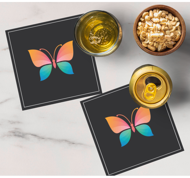 χρωματική πολύχρωμη πεταλούδα πιο τρελά - TenStickers