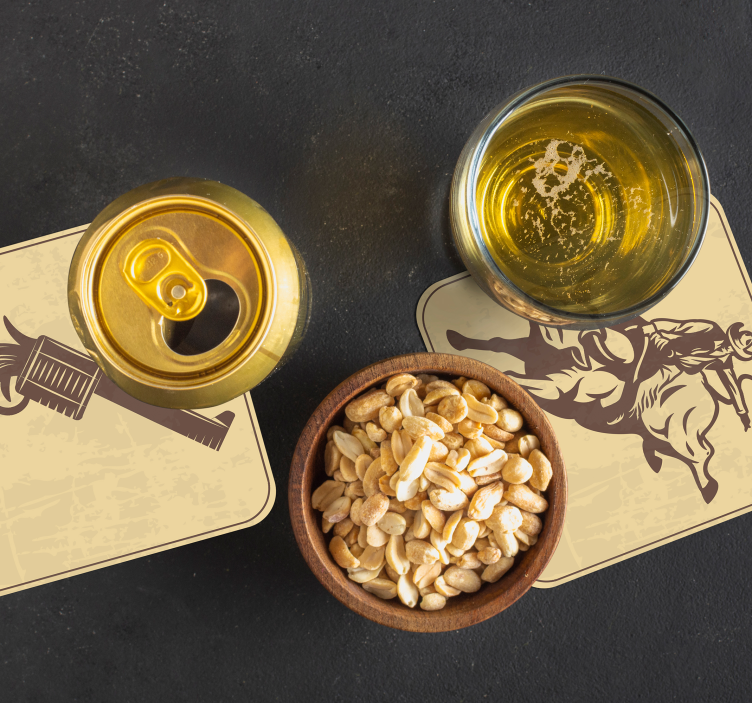 καουμπόη ιππασίας ένα ταπετσαρία ποτό - TenStickers