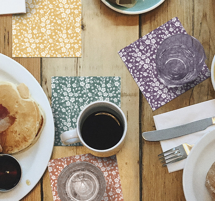 κομψό λουλουδάτο μοτίβο λούνα παρκ - TenStickers