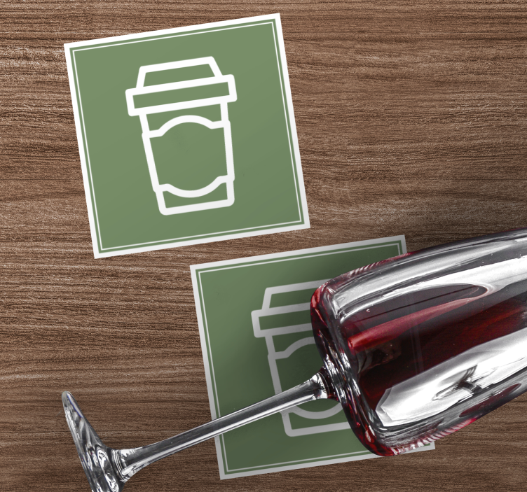 φανταστικό φλιτζάνι καφέ εικονόγραμμα σύγχρονο καζανάκι - TenStickers