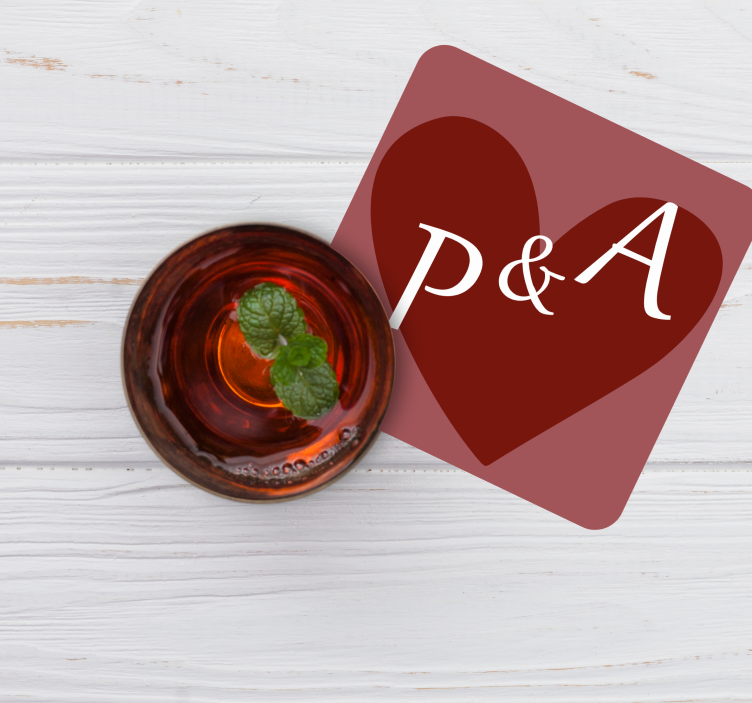 αρραβωνιαστικα αρχικα σε καρδια φορμα γαστριμαργια - TenStickers