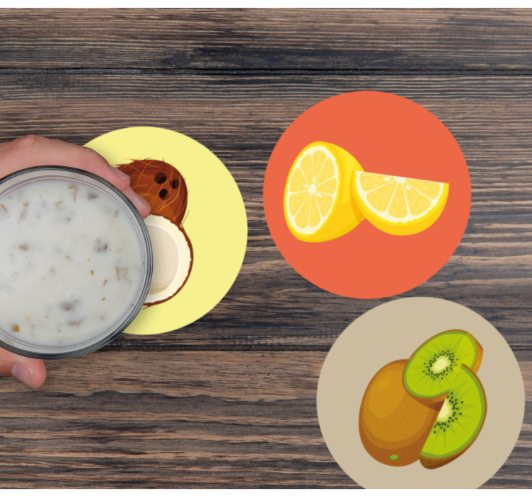 φρούτα κομμένα στα μισά σουβέρ - TenStickers