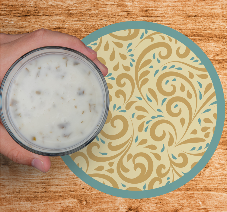 Vintage coaster με floral μοτίβο - TenStickers