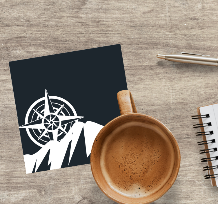 βουνά με πυξίδα μοντέρνο τουρνουά - TenStickers