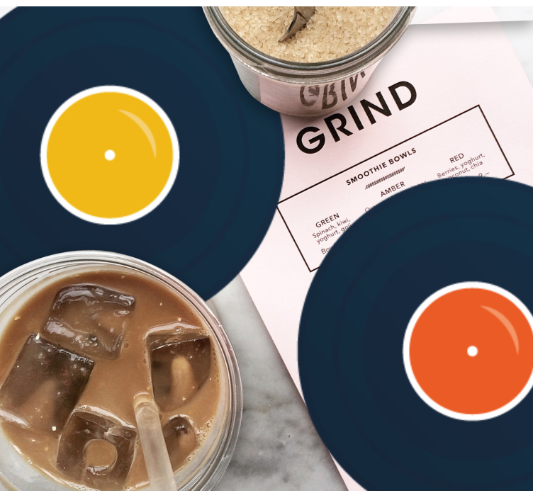 μουσική βινυλίου vintage τρενάκι - TenStickers