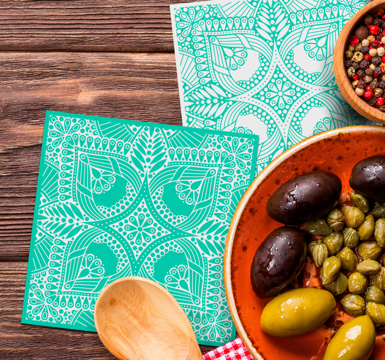 διακοσμητικό σχέδιο κεραμιδιών ποτών - TenStickers