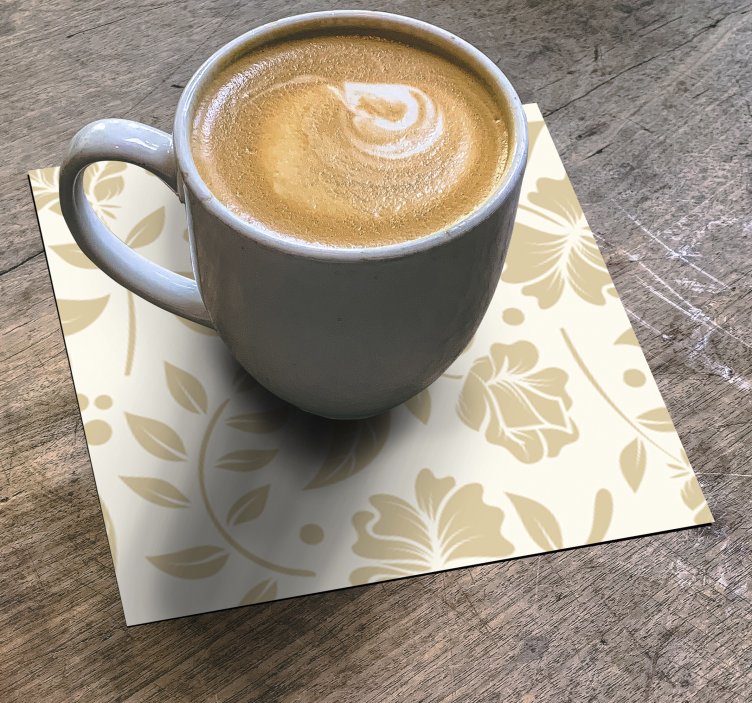 διακοσμητικά λουλούδια vintage ποτό κόστερ - TenStickers