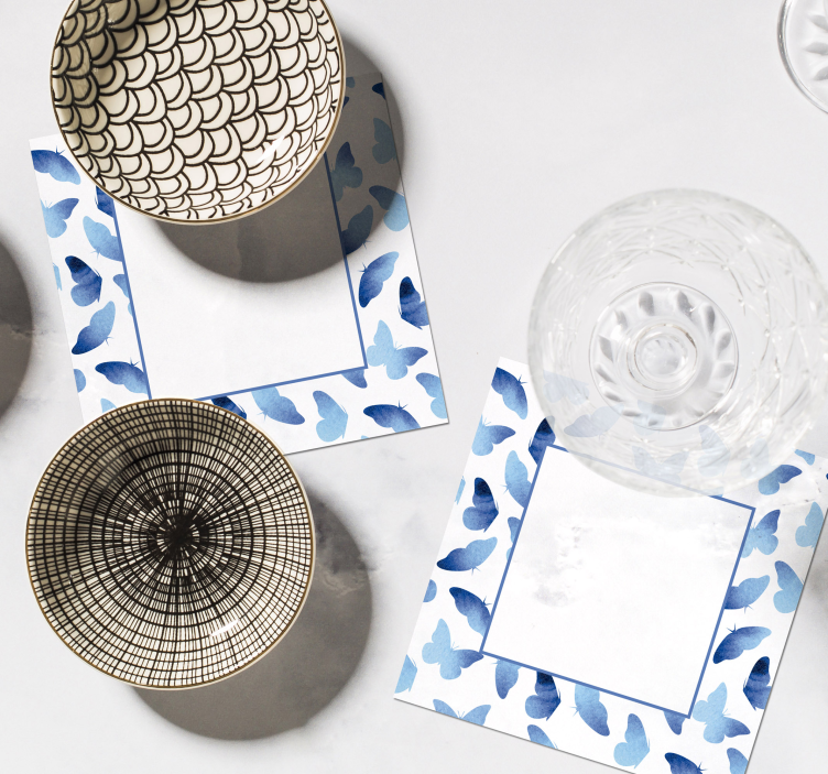 ζωγραφισμένες πεταλούδες κόστερ - TenStickers