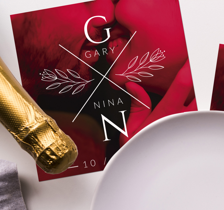 εξατομικευμένο τρενάκι γάμου με εικόνα - TenStickers