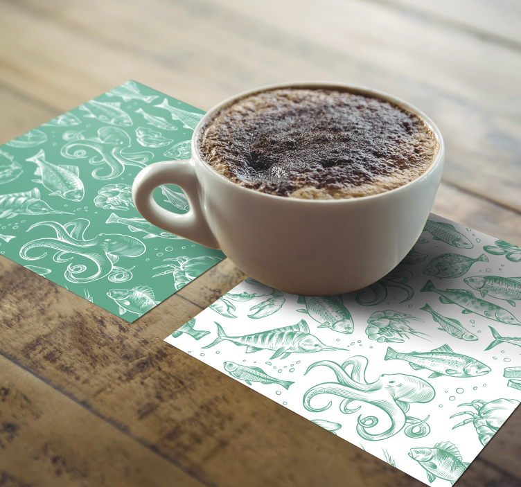 φοβερό σκίτσο ψάρια χέρι που κόστερ - TenStickers