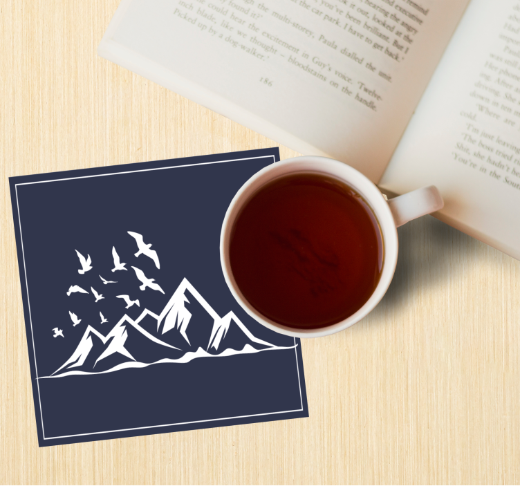 μονόχρωμα βουνά μοντέρνο τουρνουά - TenStickers