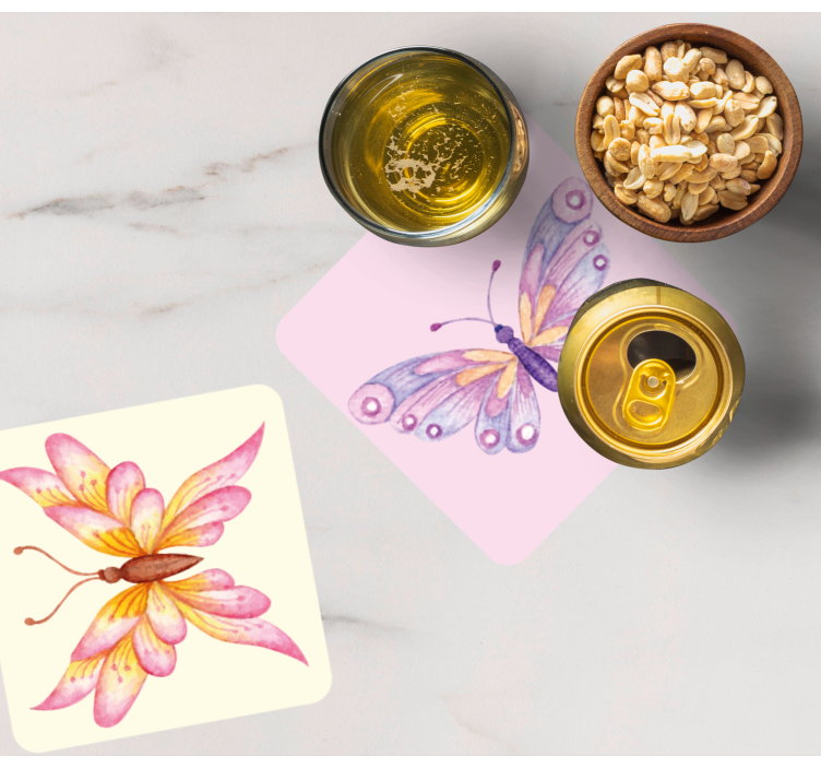 Vintage πεταλούδες vintage τρενάκι - TenStickers