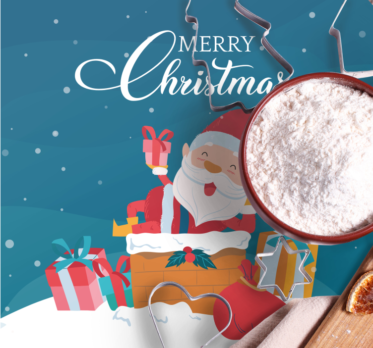 καλα χριστουγεννα santa christmas coaster - TenStickers