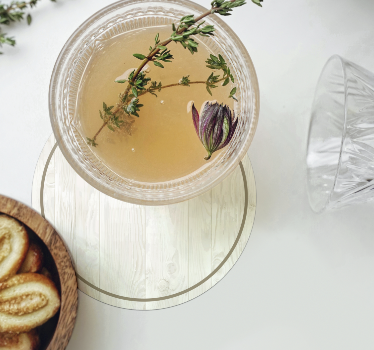 Vintage σουβέρ από λευκό ξύλο - TenStickers