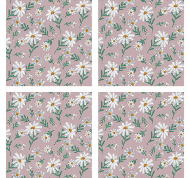 Floral ζωγραφισμένα στο χέρι μαργαρίτα του '70 - TenStickers