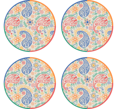 πολύχρωμο ρόφημα paisley - TenStickers