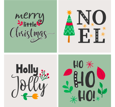 πακέτο διακοπών με εισαγωγικά xmas σουβέρ - TenStickers