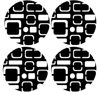 Σουβέρ Γεωμετρικά Μαύρα Μοτίβα - TenStickers