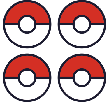 Pokemon ball geeky σουβέρ - TenStickers