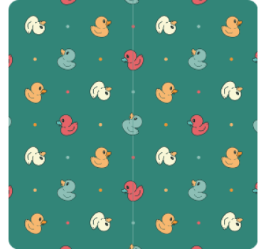 πολύχρωμο καουτσούκ duckies μοντέρνο ρόφημα - TenStickers