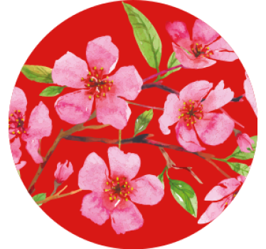 όμορφα ακουαρέλα sakura λουλούδια τρενάκι - TenStickers