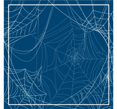 μπλε αποκριών ιστός αράχνης αποκριάτικο coaster - TenStickers