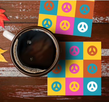Σουβέρ τέρας με πολύχρωμα σύμβολα ειρήνης - TenStickers