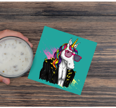 Hipster unicorn geeky σουβέρ - TenStickers