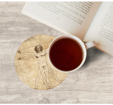 Leonardo da vinci art ρετρό σουβέρ - TenStickers
