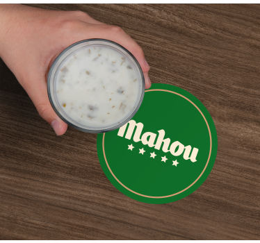 Mahou λογότυπο σε ένα τραπέζι σουβέρ μπύρας - TenStickers