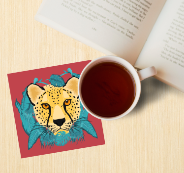 ανατολίτικο στυλ λεοπάρ γραφικό μοντέρνο σουβέρ - TenStickers