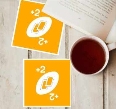 Uno κάρτες συν δύο geeky coasters - TenStickers