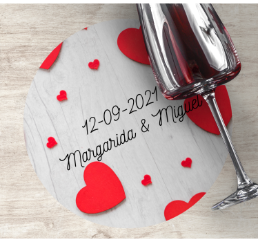 ξύλινο μοτίβο ρομαντικό με εύνοιες ραντεβού - TenStickers