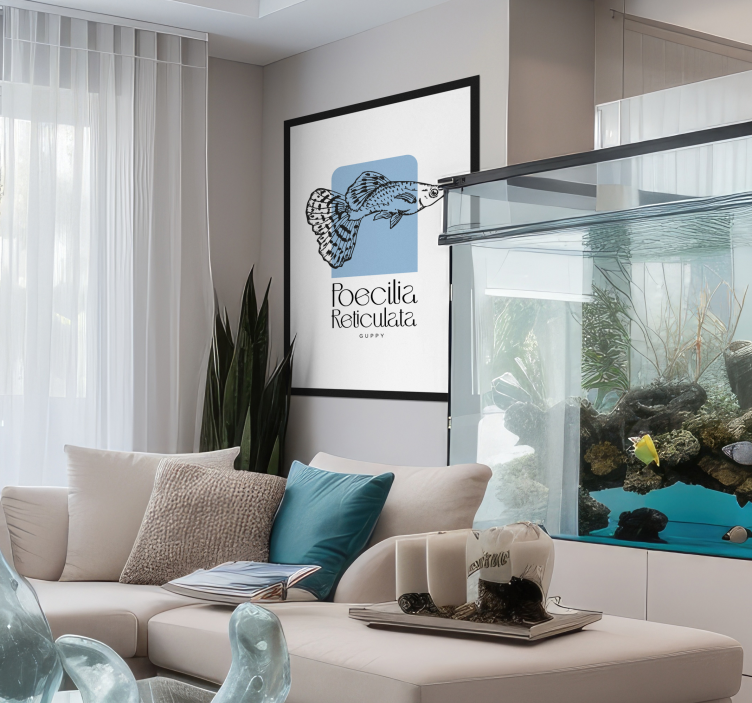 Aφίσα με θέμα τα ψάρια Φίδι Γκάπι - TenStickers