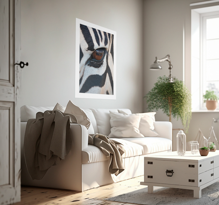 Aφίσα ζώων Το μάτι του ζεβραϊκού - TenStickers