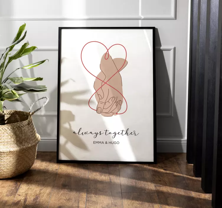 Aφίσα για το δωμάτιο των γονιών always togetherΠάντα μαζί - TenStickers