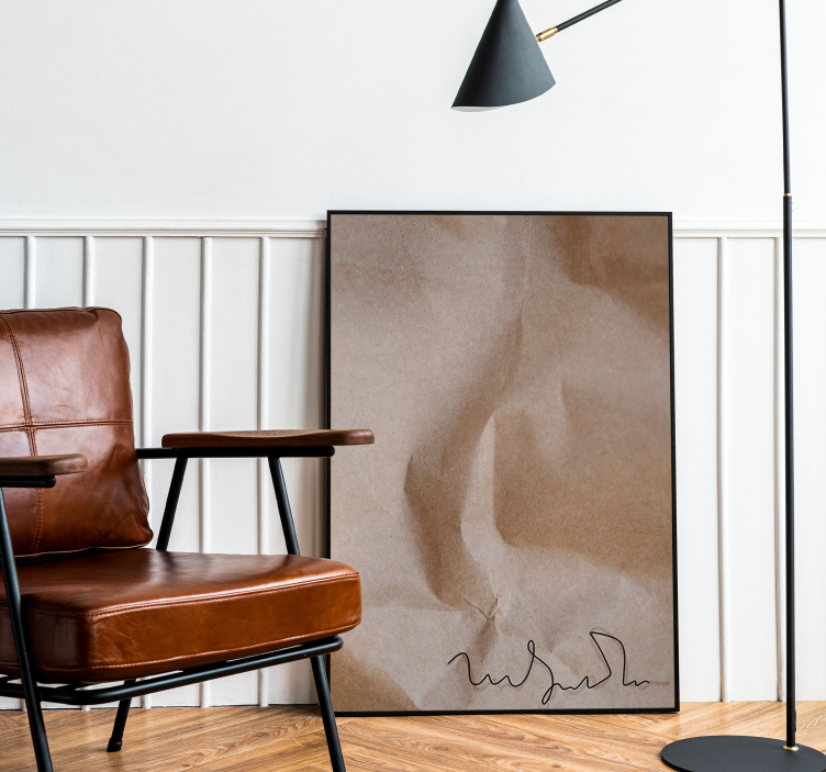 Aφίσα με αφηρημένο σχέδιο παλιά χάρτινη υπογραφή - TenStickers