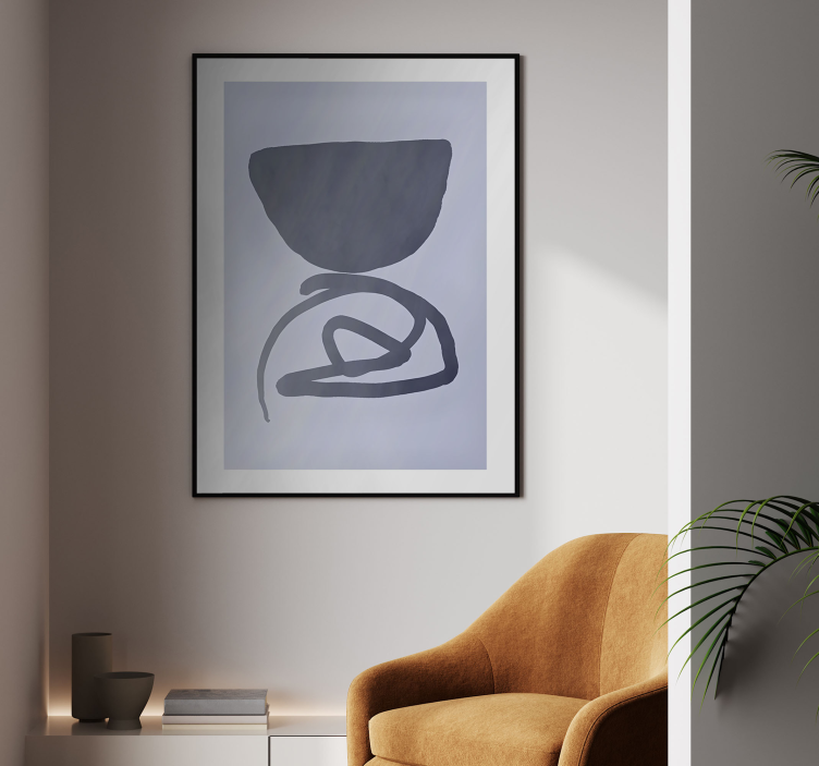 Aφίσα με αφηρημένο σχέδιο μωβ πλαίσιο - TenStickers