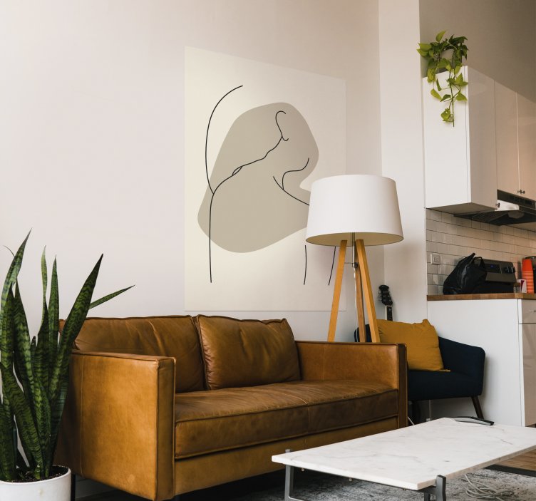 αφηρημένη γραμμή τέχνης πίσω αφίσα - TenStickers