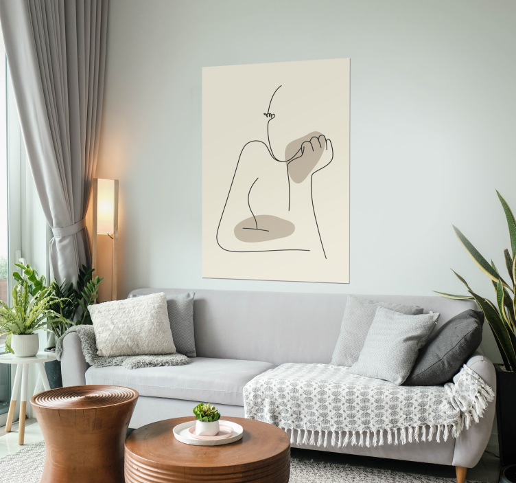 αφηρημένη γραμμή τέχνης μπροστινή αφίσα - TenStickers