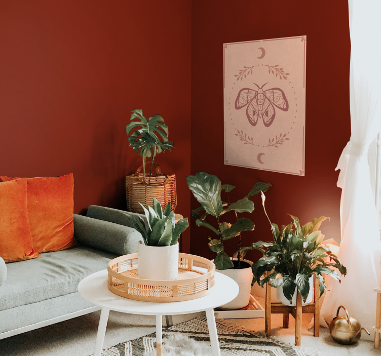 Εκτύπωση αφίσας με πεταλούδα boho - TenStickers