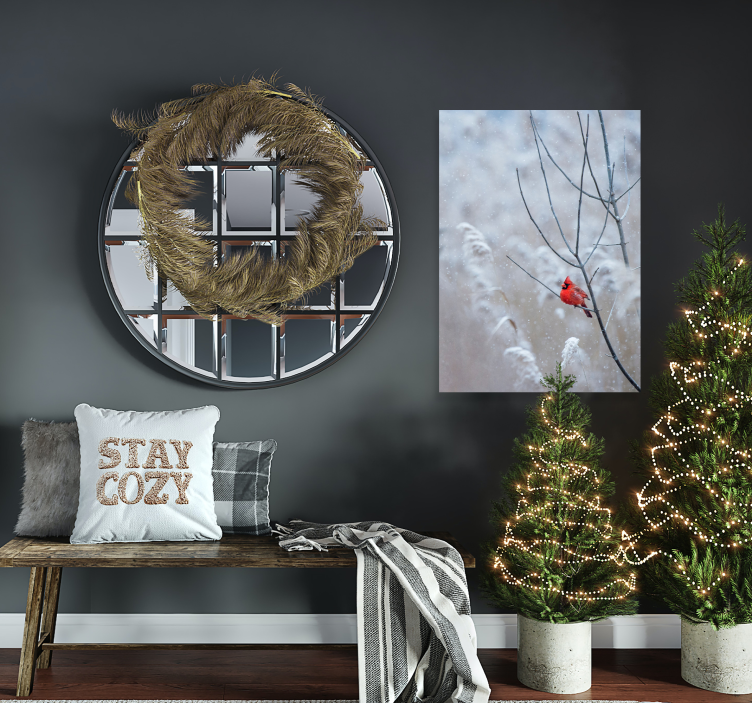 χριστουγεννιάτικο πουλί εκτύπωση αφίσας - TenStickers