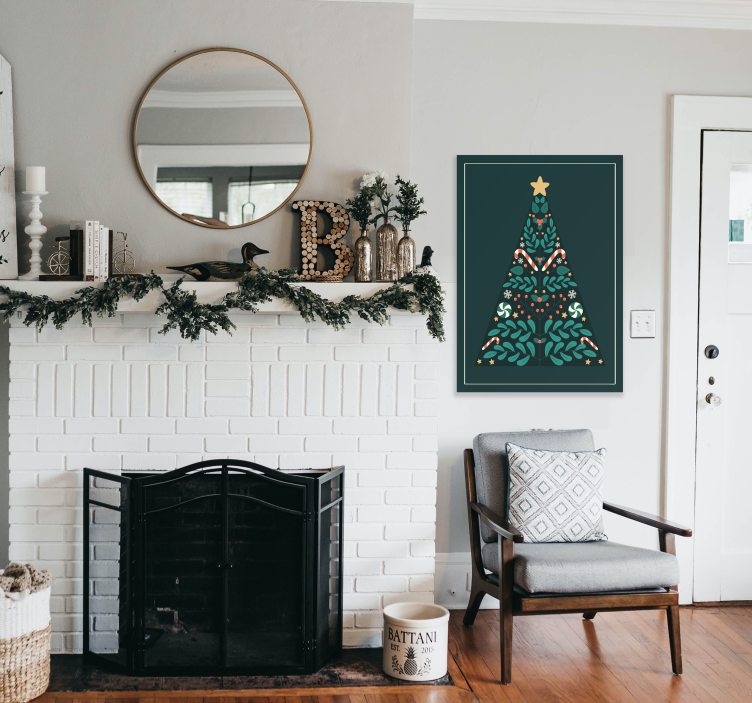 εκτύπωση αφίσας χριστουγεννιάτικο δέντρο - TenStickers