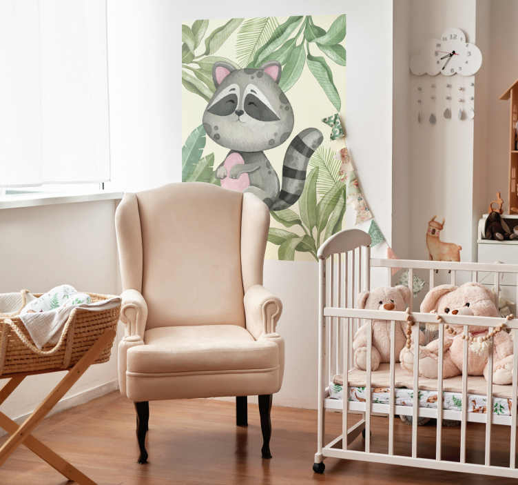 Ζούγκλα ρακούν ζώο αφίσα - TenStickers