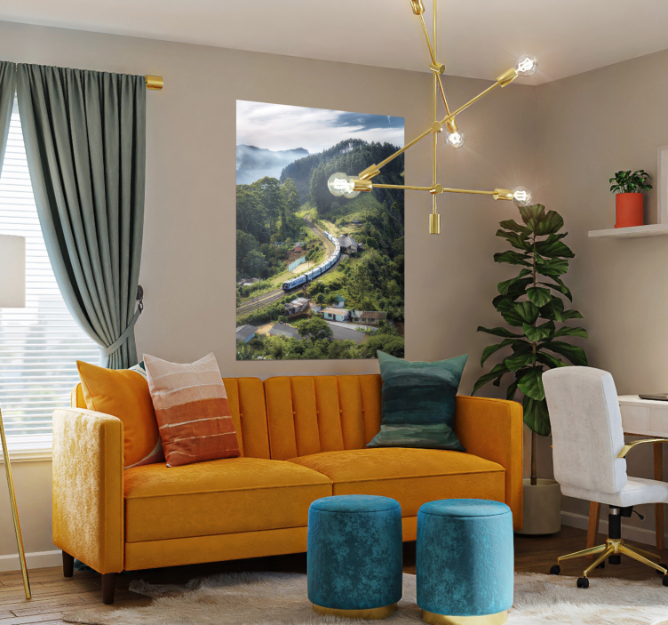 τοπίο τρένο αφίσα - TenStickers